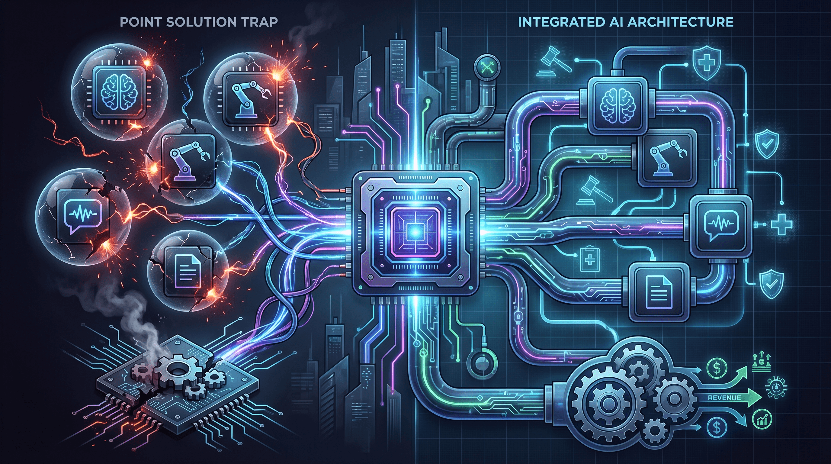 Why AI Point Solutions Fail Without Systems Integration (And What to Build Instead)